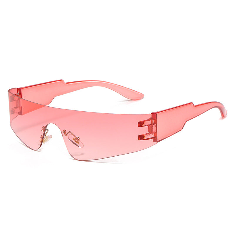 HOOR Punk Sports Sunglasses Double Pink