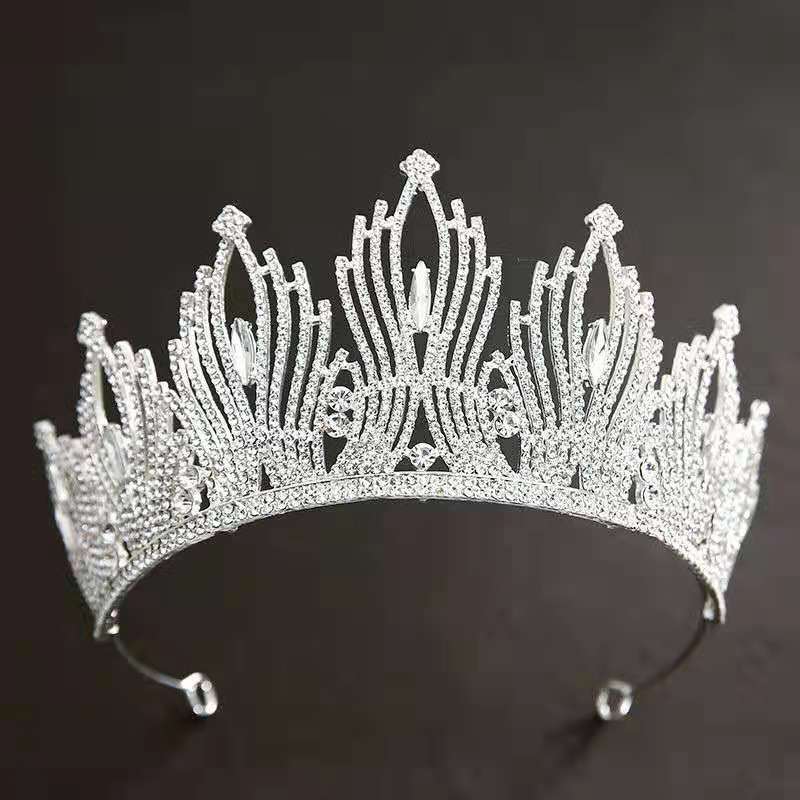 HOOR Shiny Bride Crowns Silver White