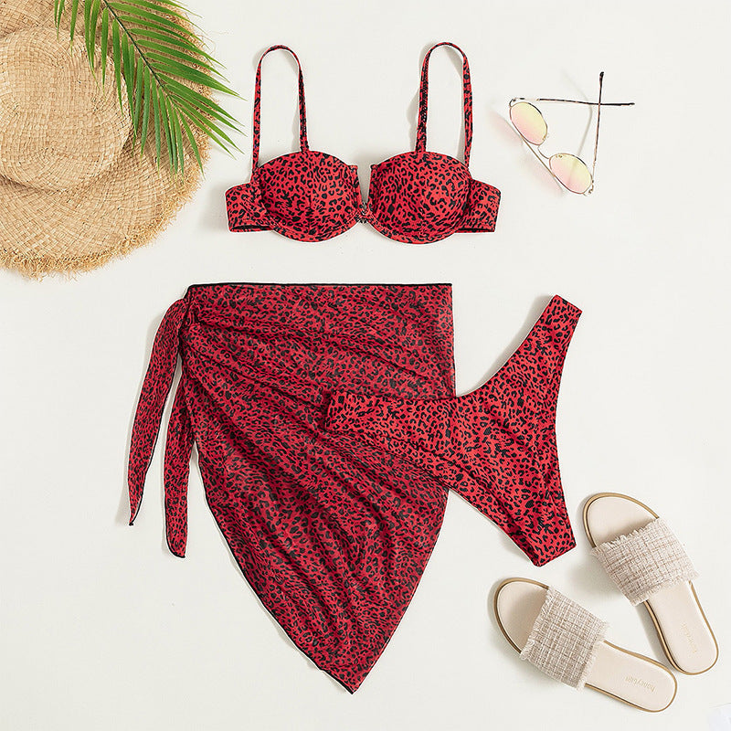 HOOR Bikini Beach Suits Red