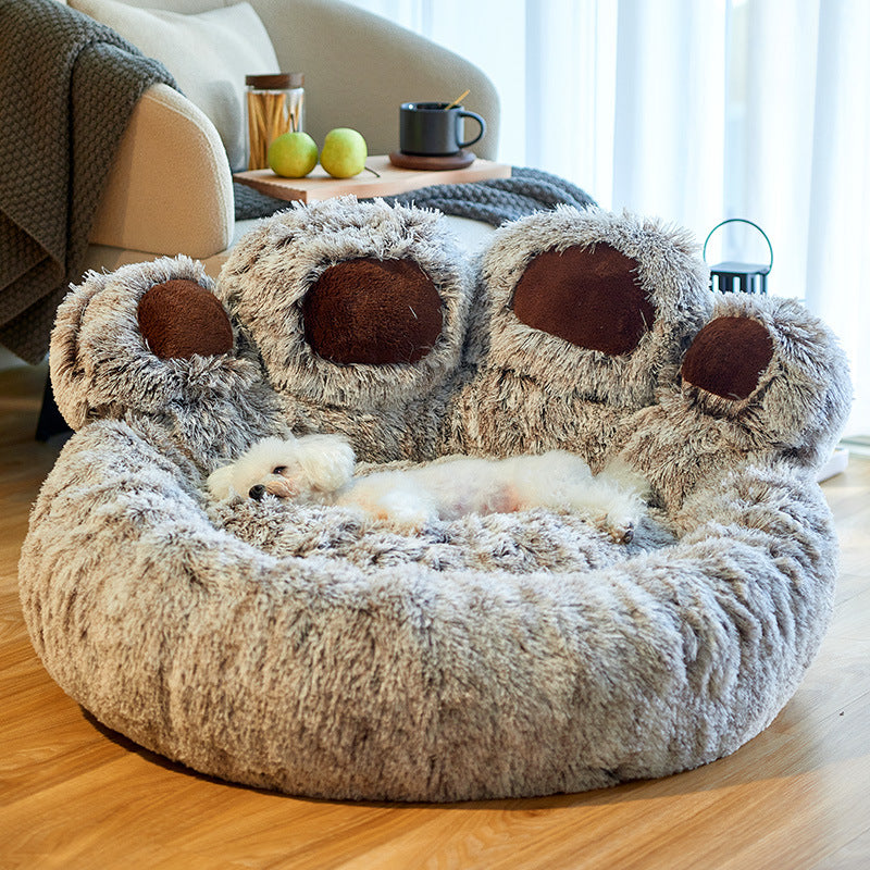HOOR Soft bed Calm Dog/Cats Light gray four paws