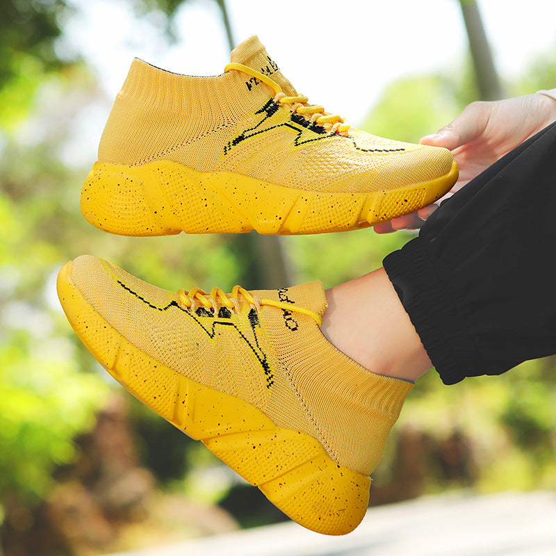 HOOR Leisure Fitness Shoes Yellow