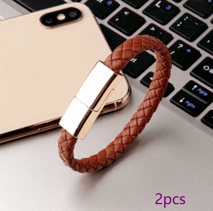 HOOR Bracelet USB Charger Brown 2pcs