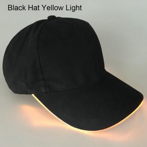 HOOR LED Luminous Hats Black Hat Yellow Light United States