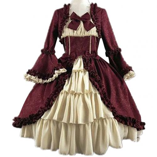 HOOR Retro Royal Ball Gown Wine Red