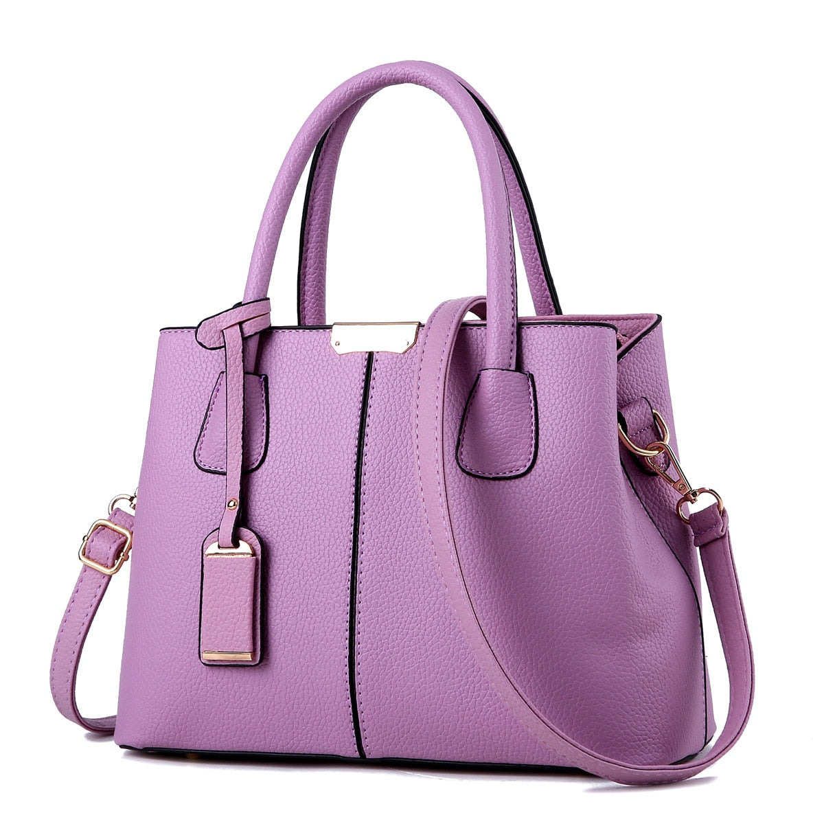 HOOR Elegant Leather Handbags Purple