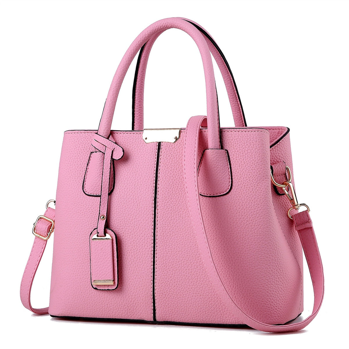 HOOR Elegant Leather Handbags Pink