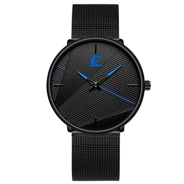 HOOR Minimalist Ultra-thin Watch Mesh Black Blue