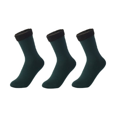HOOR Soft Warm Socks Snow Dark green 35 - 40