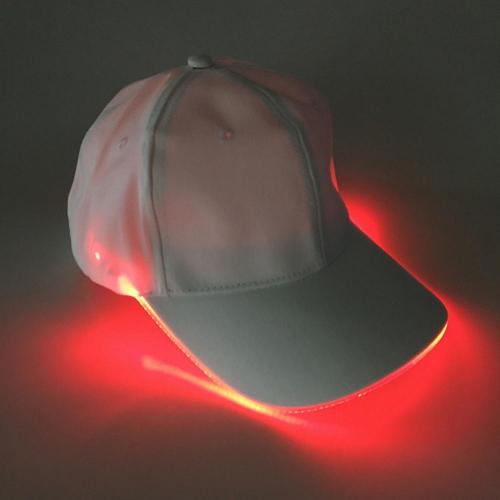 HOOR LED Luminous Hats White Hat Red Light United States