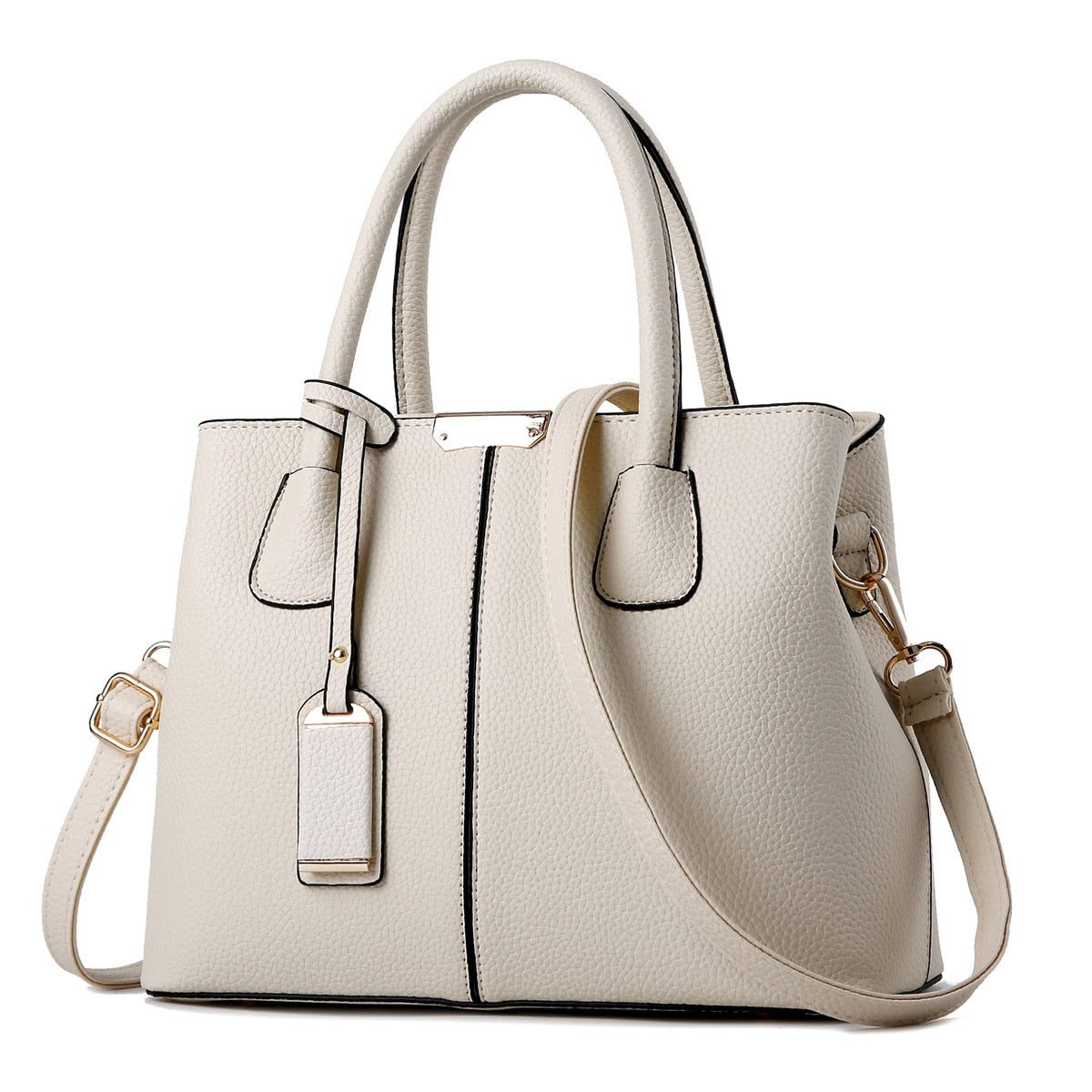 HOOR Elegant Leather Handbags Beige