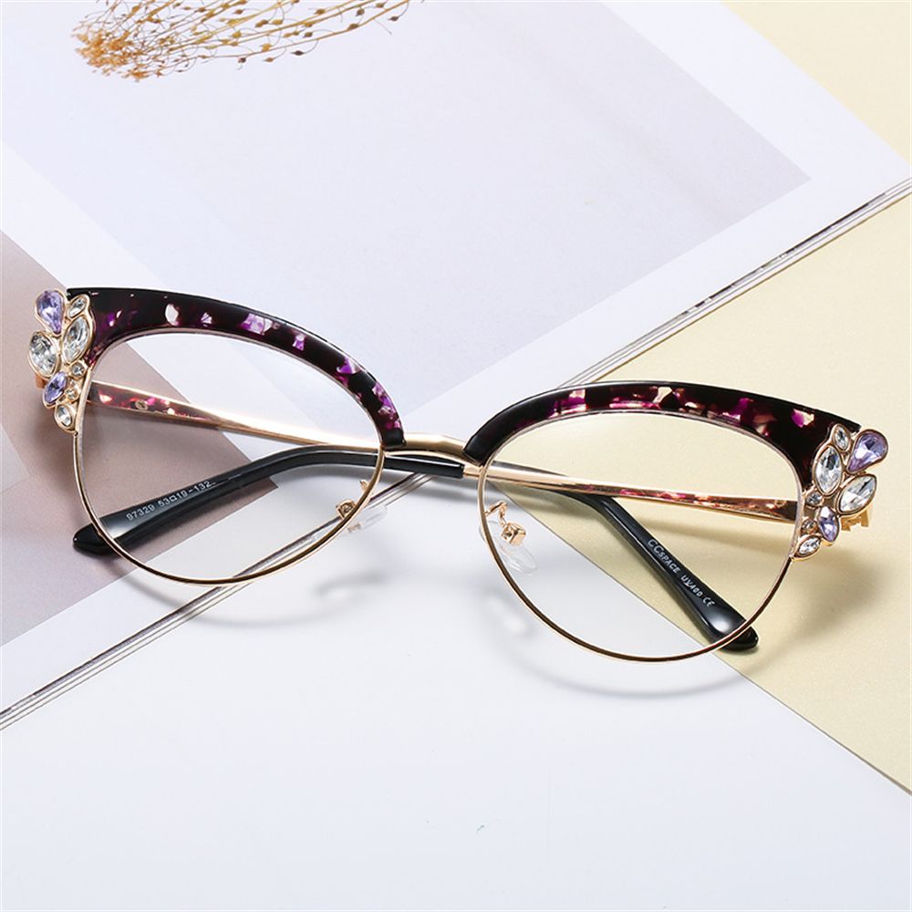 HOOR Beautiful Diamond Glasses Leopard / Diamonds