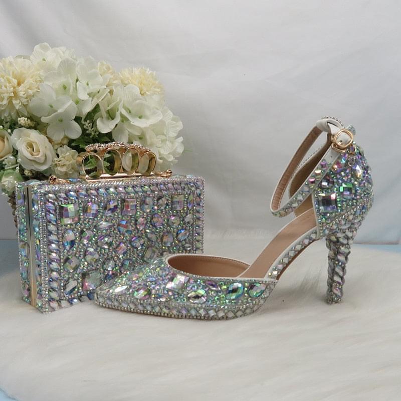 HOOR Crystal Wedding Bridal Set 9cm sandals set