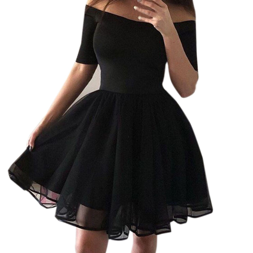 HOOR Cute Strapless Dress Black M