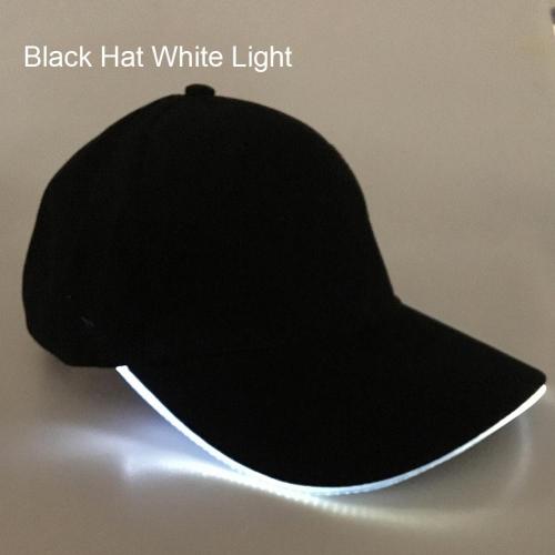 HOOR LED Luminous Hats Black Hat White Light United States