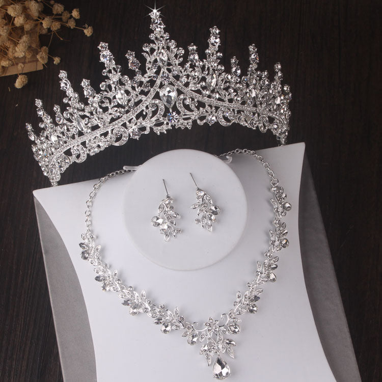 HOOR Crystal Bridal Jewelry Sets Style N 3Pcs Sets