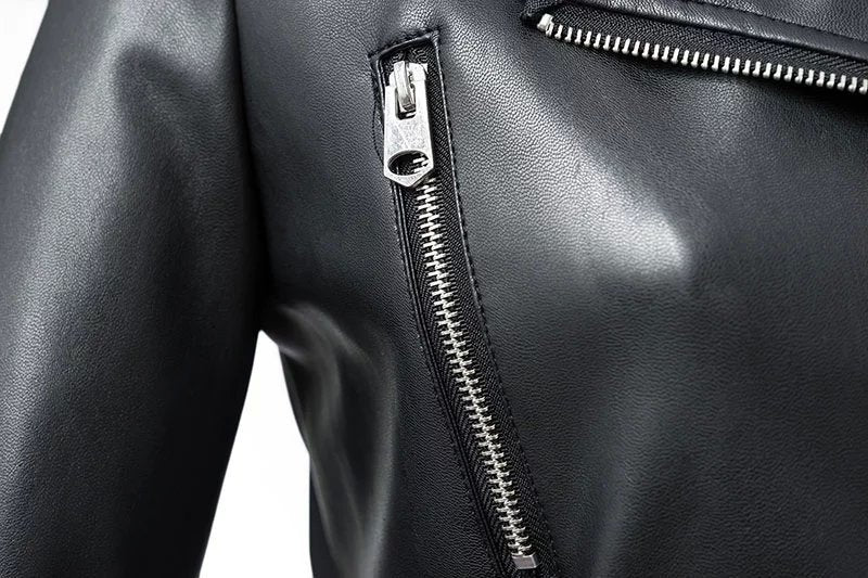 HOOR Black Leather Jackets Belt