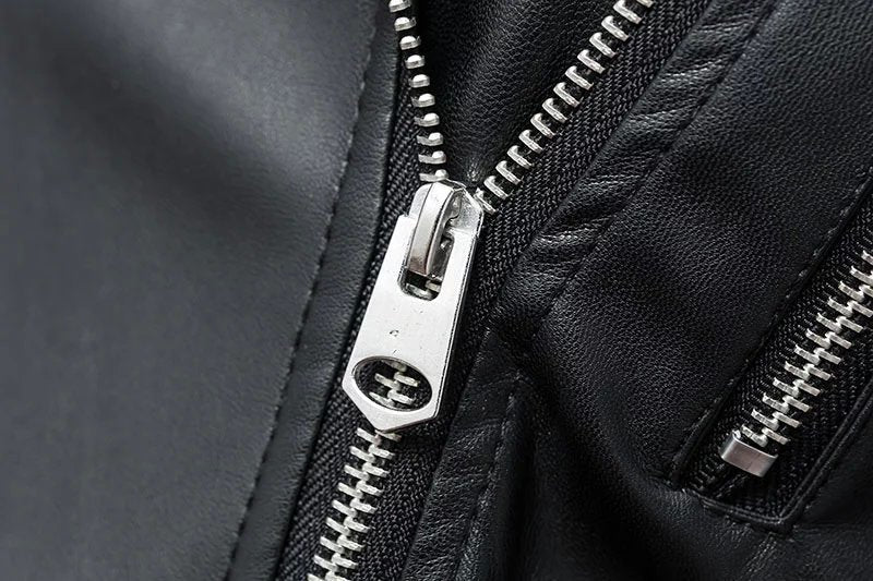 HOOR Black Leather Jackets Belt
