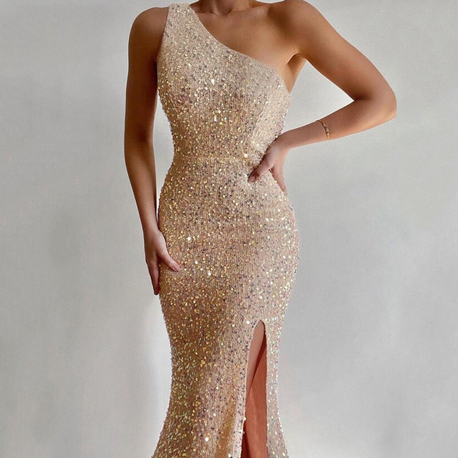 HOOR Sparkle Sexy Gown Posh Gold