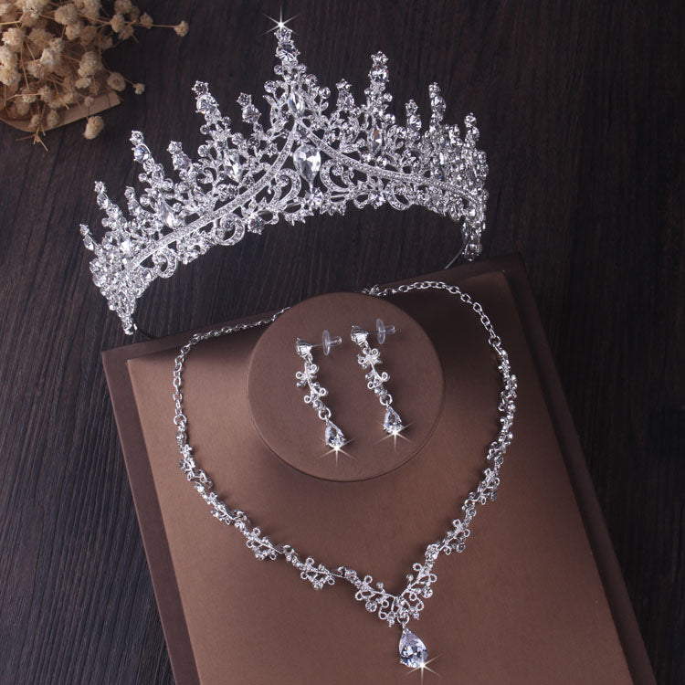 HOOR Crystal Bridal Jewelry Sets Style M 3Pcs Sets
