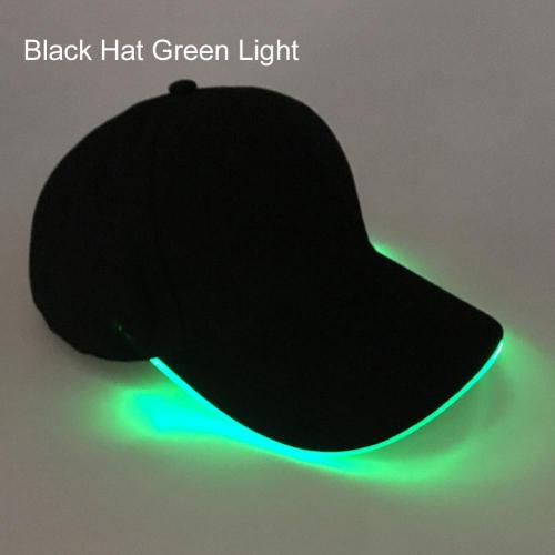 HOOR LED Luminous Hats Black Green Light United States