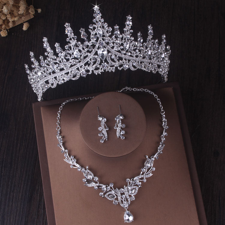HOOR Crystal Bridal Jewelry Sets Style A 3Pcs Sets