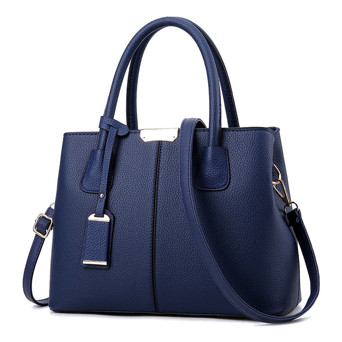 HOOR Elegant Leather Handbags Deep Blue