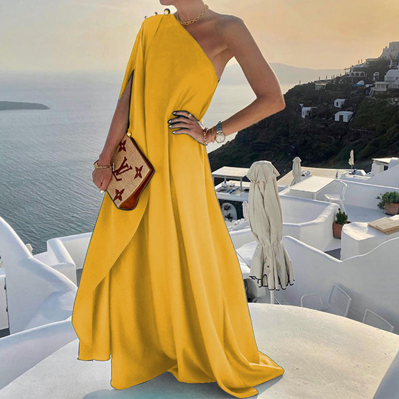 HOOR Graceful Sexy Dress Yellow