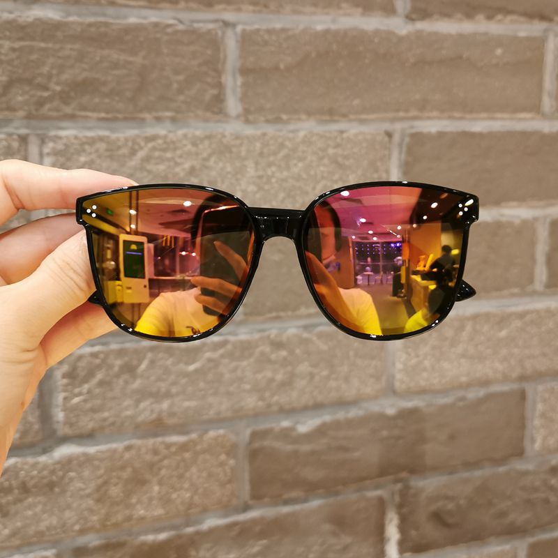 HOOR Shiny Coating Sunglasses Multicolored BLACK