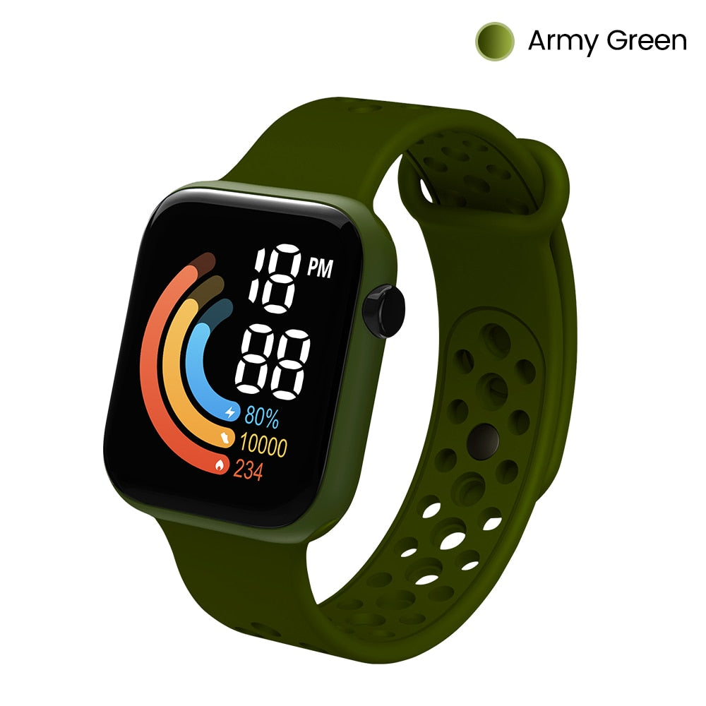 HOOR Sport LED Watches Army green