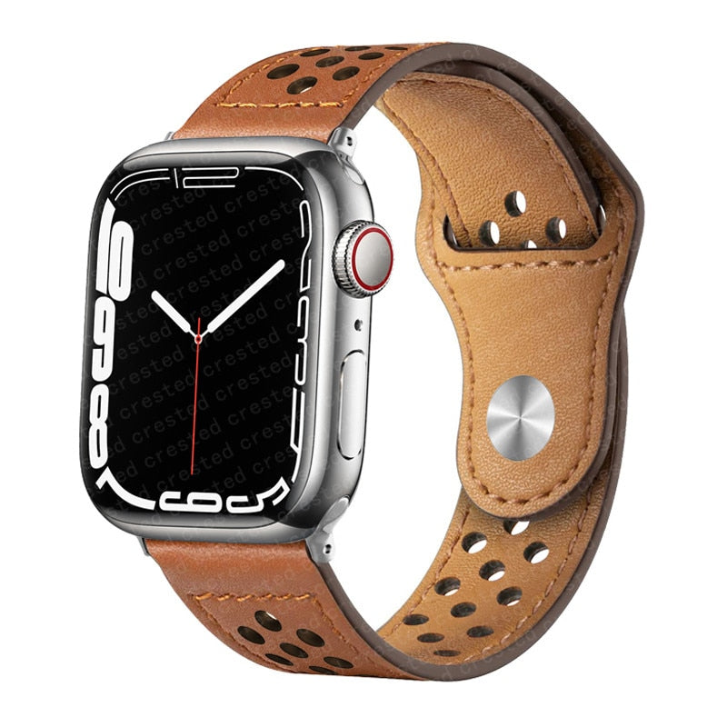 HOOR Leather strap Apple watch Brown