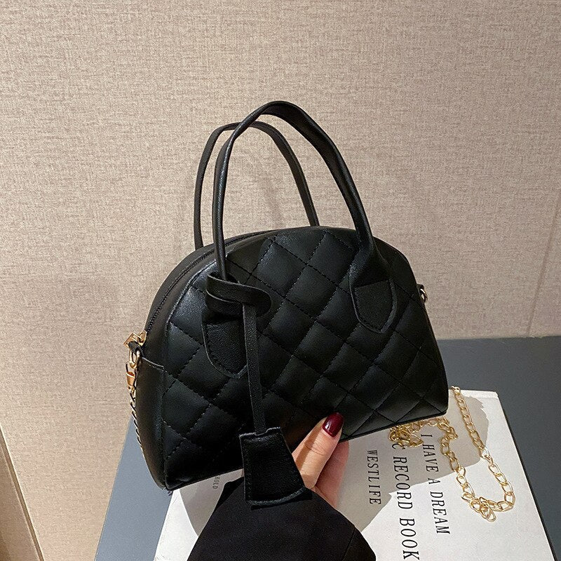 HOOR Luxury Shell Leather Bags Black