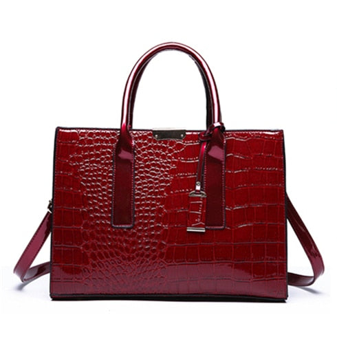 HOOR Designer Crocodile Bags Red (30cm < Max Length < 50cm)