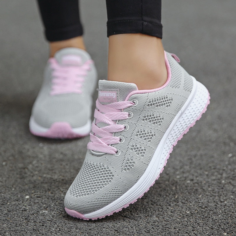 HOOR Breathable Sneakers Grey Pink