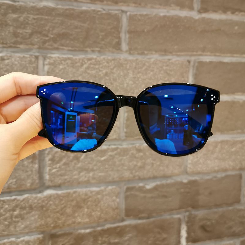HOOR Shiny Coating Sunglasses Blue BLACK
