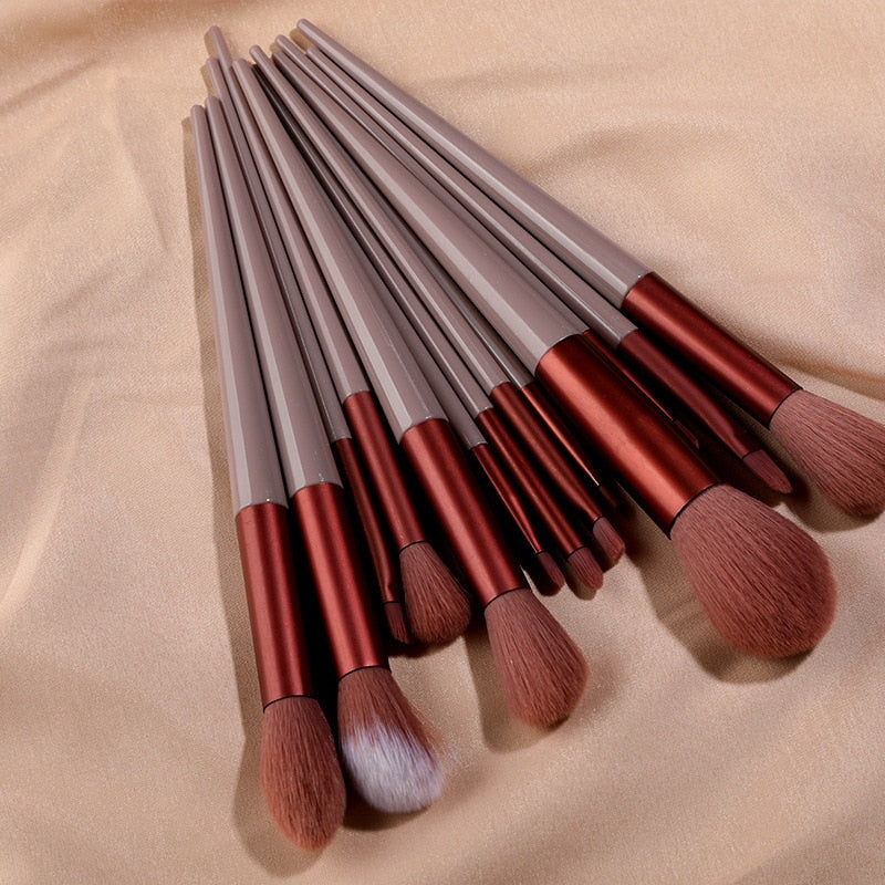 HOOR Makeup Brushes Kit Coffee Red