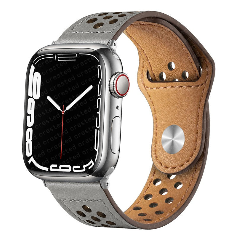 HOOR Leather strap Apple watch gray