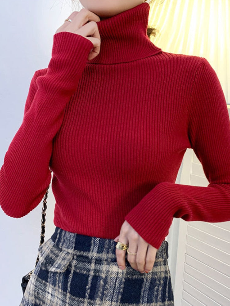 HOOR Turtleneck Sweaters Burgundy One Size