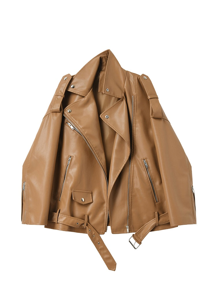 HOOR Drop-shoulder Jackets Belt Caramel