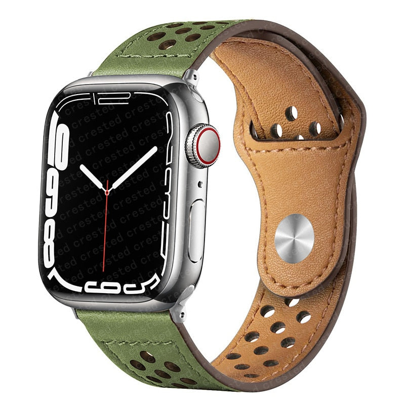 HOOR Leather strap Apple watch Cargo Khaki