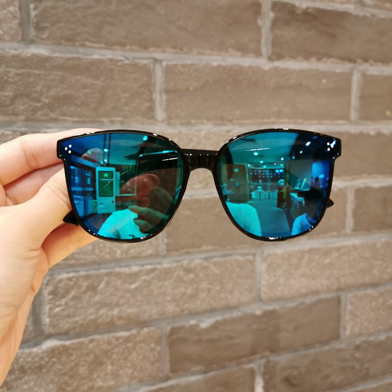 HOOR Shiny Coating Sunglasses Green BLACK