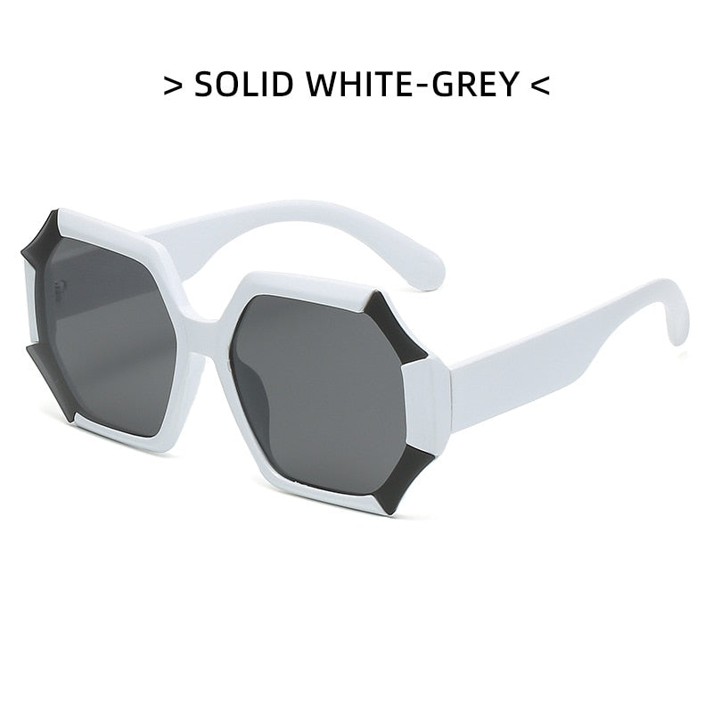 HOOR Gradient Sunglasses SOLID WHITE