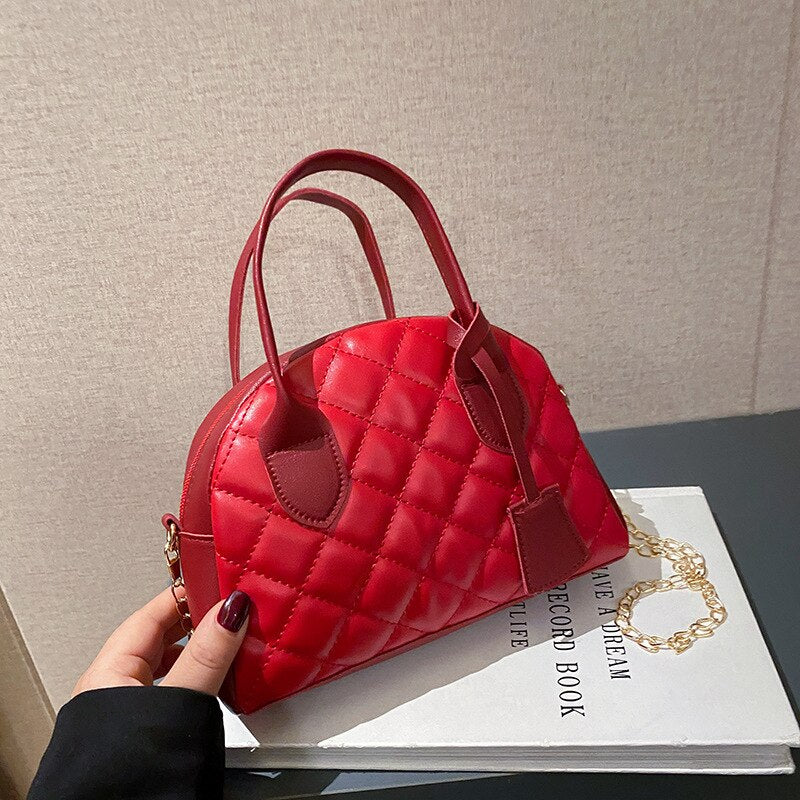 HOOR Luxury Shell Leather Bags Red