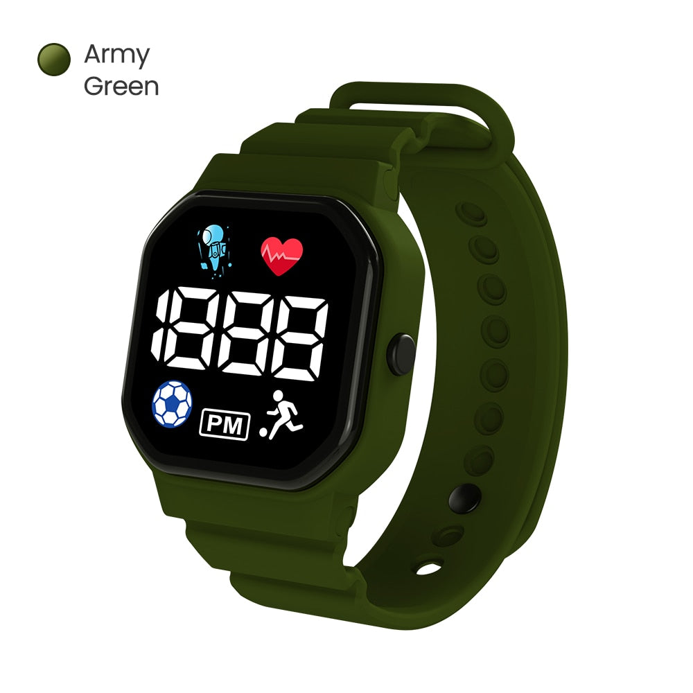 HOOR Sport LED Watches Army green 1