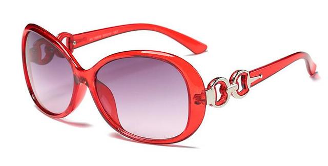 HOOR Luxury Black Sunglasses Red