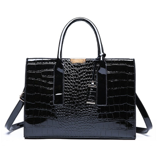 HOOR Designer Crocodile Bags Black (30cm < Max Length < 50cm)
