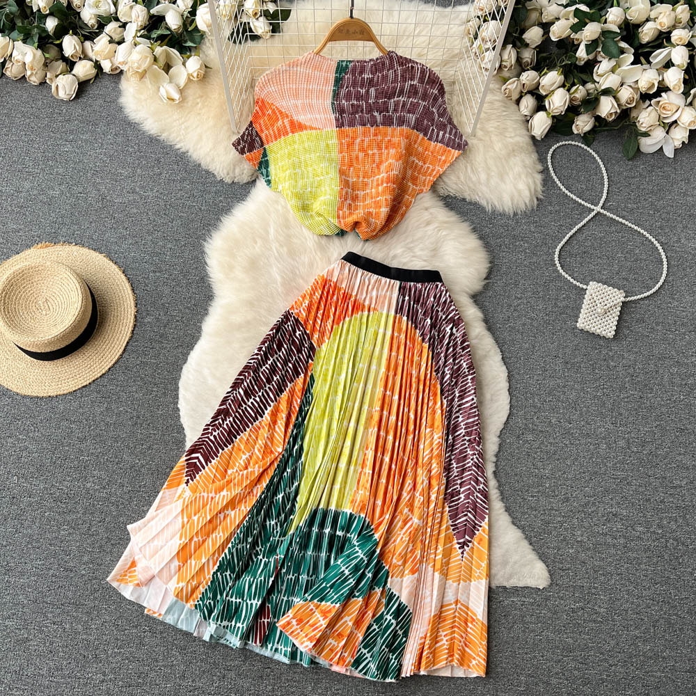 HOOR Knit Floral Printed Dress Multi Colour