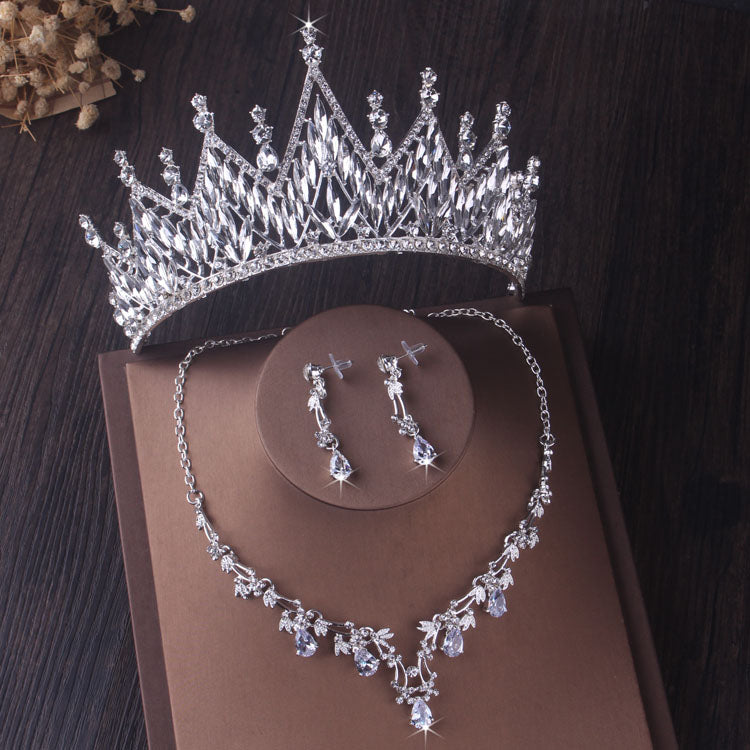 HOOR Crystal Bridal Jewelry Sets Style K 3Pcs Sets
