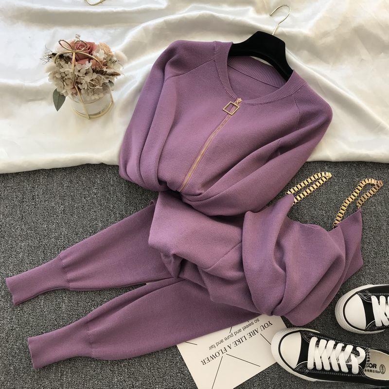 HOOR Sweet Knitting Dress Purple One Size