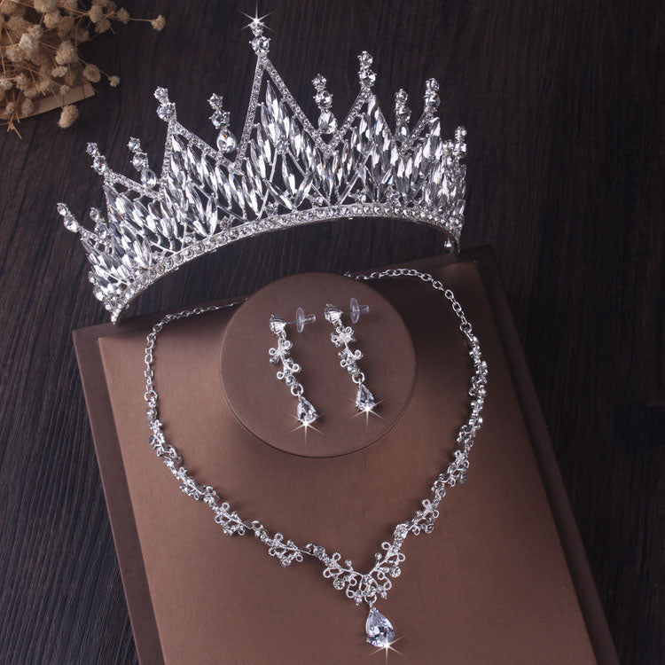 HOOR Crystal Bridal Jewelry Sets Style J 3Pcs Sets