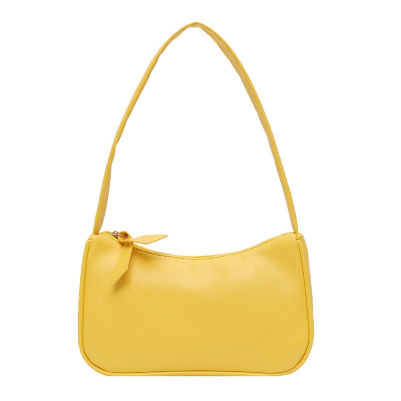 HOOR Retro Tote Shoulder Bag Yellow